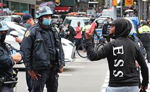 Trump Rally and Protest : Times Square : New York :  Photos : Richard Moore : Photographer